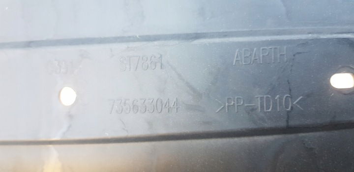фото №12, Fiat 500 рестайлінг abarth бампер передній 735633044 16-19r