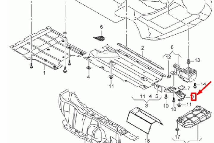 фото №9, Audi q3 8u захист шасі задня ліва 8u0825215b нова оригінальна