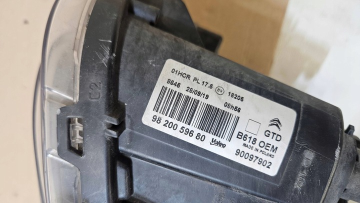 фото №11, Лампа ліва перед передня citroen c3 iii 9820059280