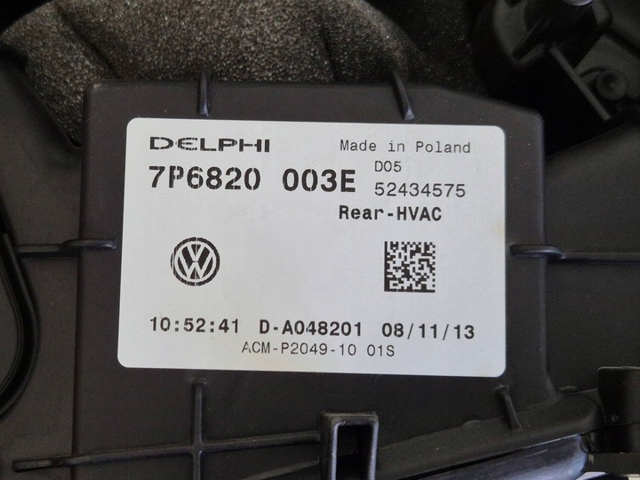 фото №10, Vw touareg ii 7p отопитель задняя вентилятор 7p0955453 7p0820003e