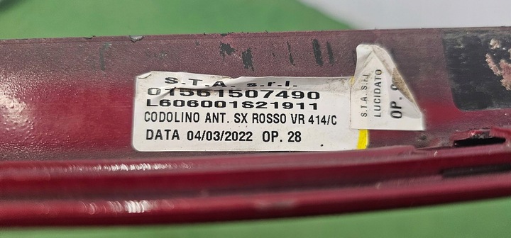 фото №13, Планка крила перед сторона ліва alfa romeo stelvio 156146591