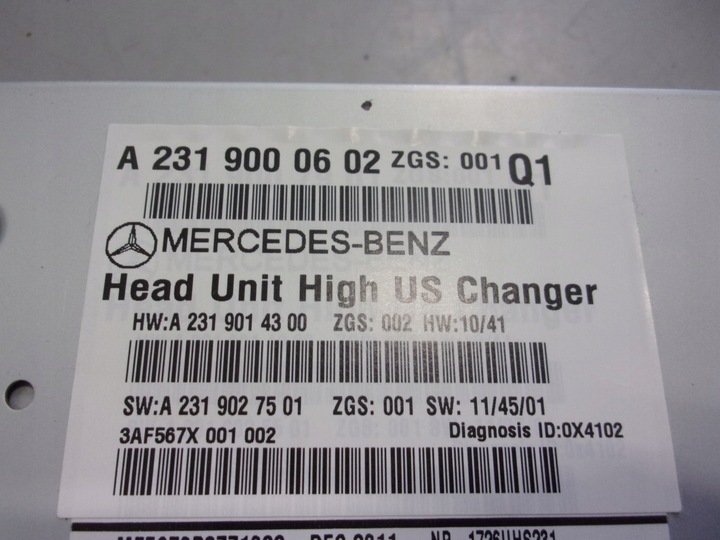 фото №7, Mercedes r231 sl 231 sl231 amg радіо команд usa a2319000602