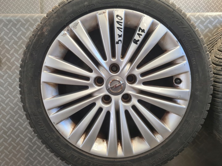фото №9, Комплект диски алюмінієві 17 дюймів + шини michelin 5x110 meriva ii b