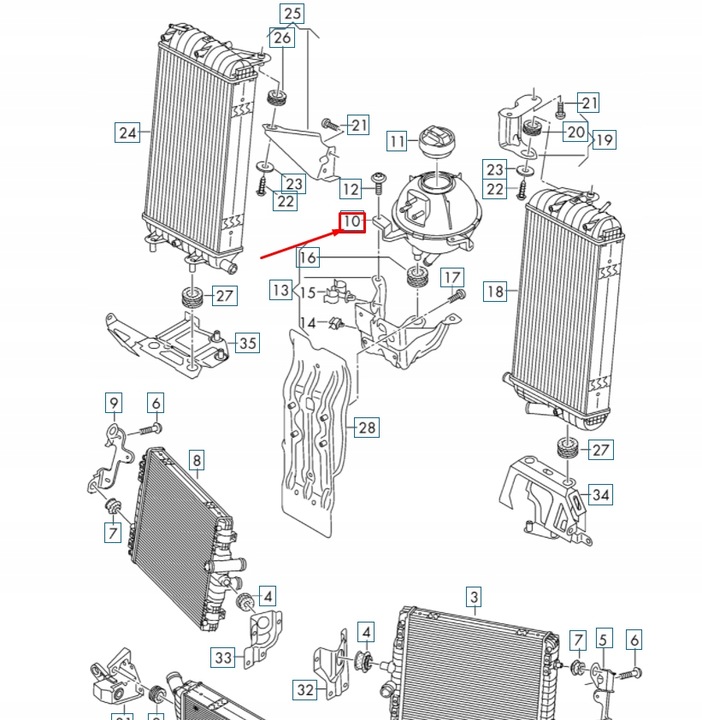 фото №8, Audi r8 4s expansion tank 4s0121403b