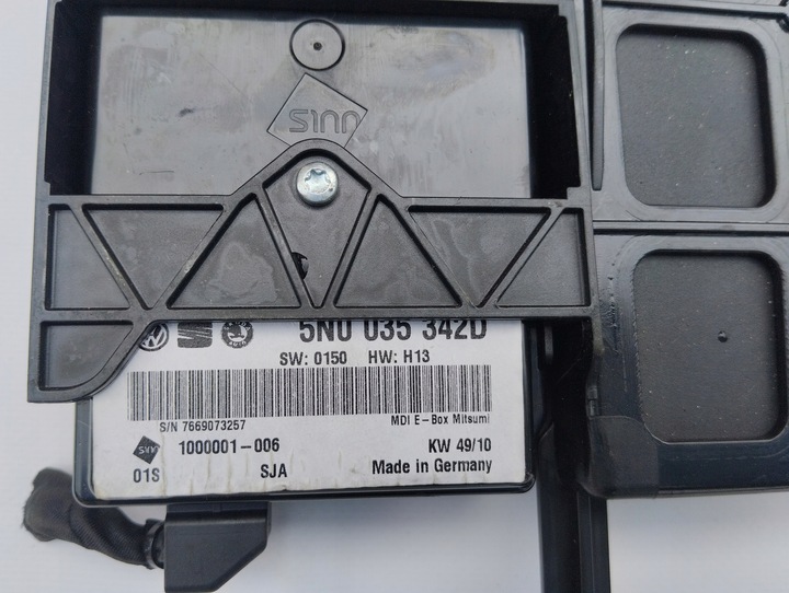 фото №5, Модуль блок керування інтерфейс usb vw golf vi passat b7 cc skoda 5n0035342d