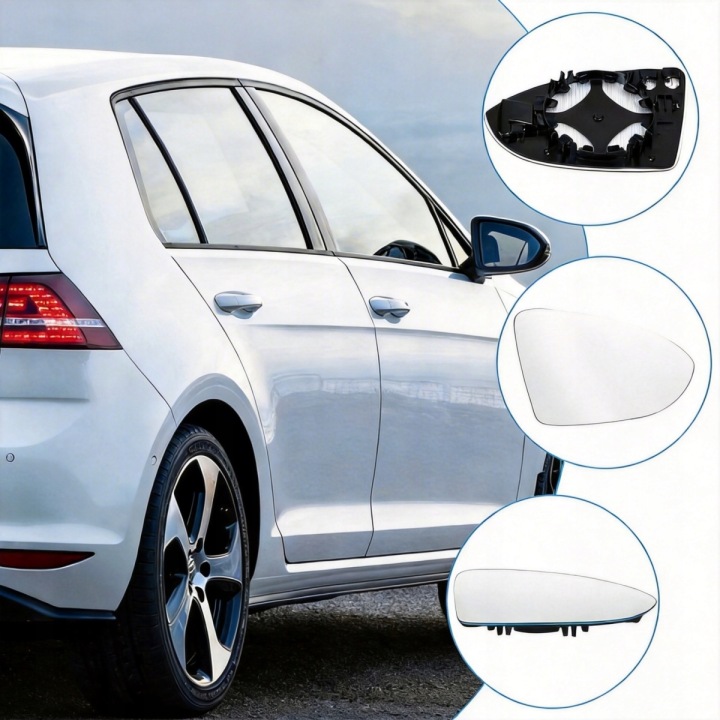фото №7, З підігрівом скло дзеркало боковий правого do vw golf mk7 2013-2020