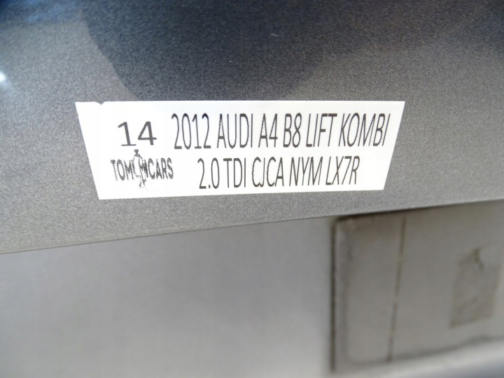 фото №8, Кришка багажника зад задня audi a4 b8 рестайлінг 11-15 r універсал lx7r