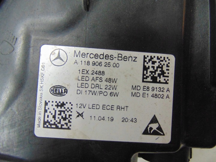 фото №15, Лампа левая перед mercedes w118 a1189062500 европа