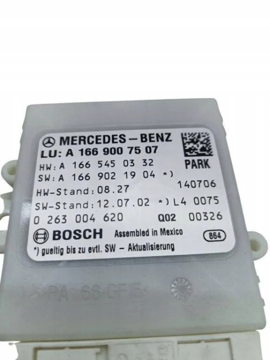 фото №9, Модуль pdc mercedes-benz m w166 a1669007507 2.14l дизель 150kw 2014