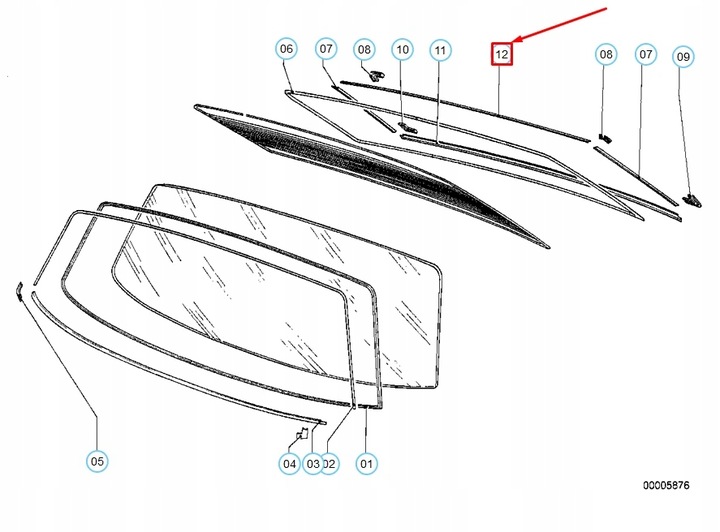 фото №10, Bmw 5 e28 rear upper window molding 51311820623 1820623 oem