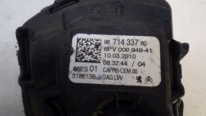 фото №6, Педаль газа потенциометр citroen c3 ii 9671433780 6pv009949-41
