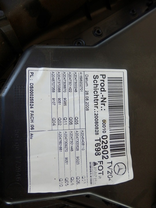 фото №7, Mercedes glk боковина праві оббивка права зад