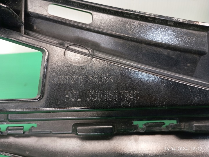 фото №14, Решітка бампера права volkswagen passat b8 r-line 3g0853794