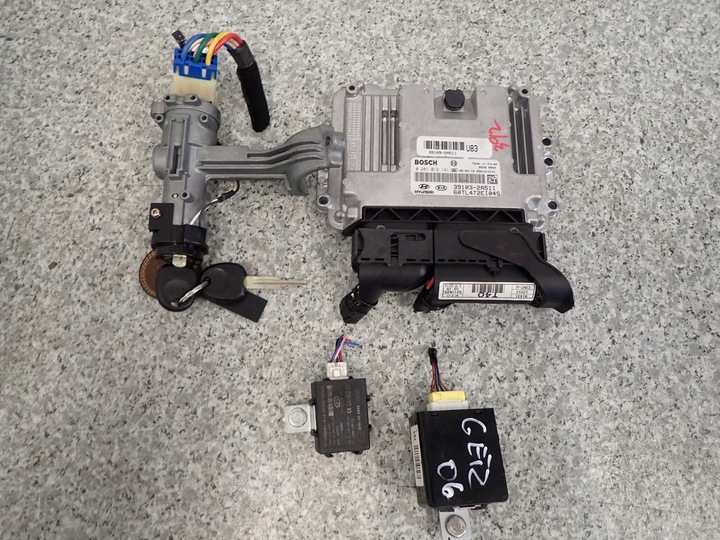 фото №1, Hyundai getz 06 -crdi набор стартовый компьютер европа