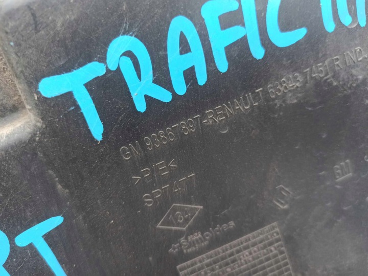 фото №8, Renault trafic iii vivaro підкрилок перед ліві 93867900 93867899