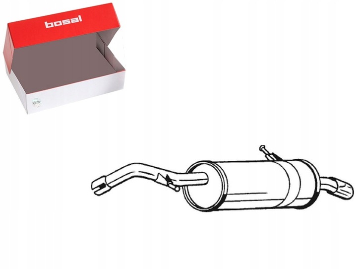 фото №1, Глушник системи випускного зад citroen c2 1.4d 07.03-12.09 bosal