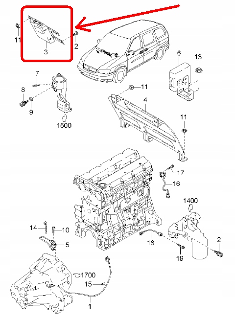 фото №5, Модуль ecu kia carnival 1999-2005