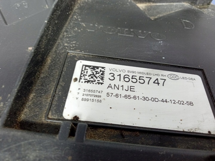 фото №8, Volvo v90 s90 ii фара правий перед лампа передня eu 31655747