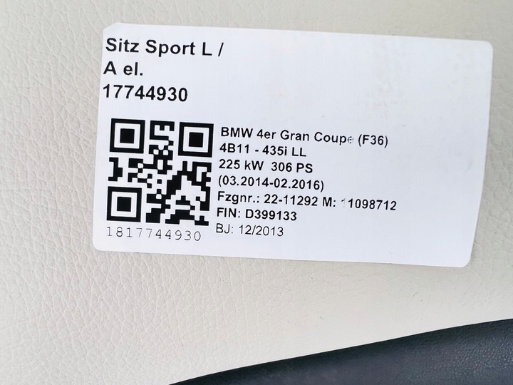 фото №15, Сиденья салон кожа bmw f36 leder dakota