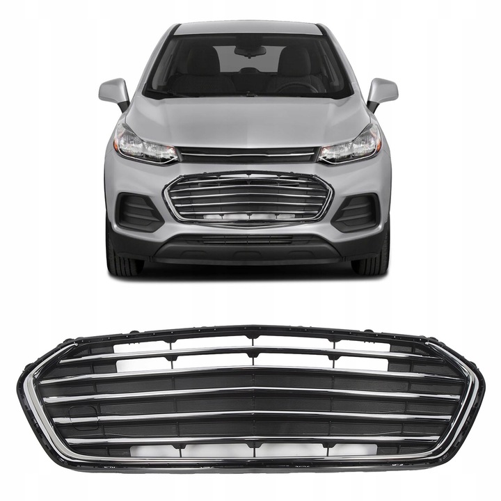 фото №8, Нижняя средняя решётка передней бампера 42537706 хромированная нижняя lt