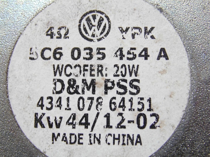 фото №4, Динамік двері 5c6035454a vw jetta 5c передній / задній оригінал