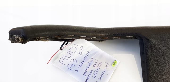 фото №8, Audi a3 8p 3d подлокотник кожа кожаный дверь левая левый чёрный