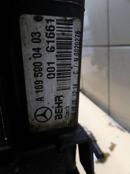 фото №11, Mb w169 a-klasa 2.0 cdi 07 радіатор води кондиціонера a1695000200