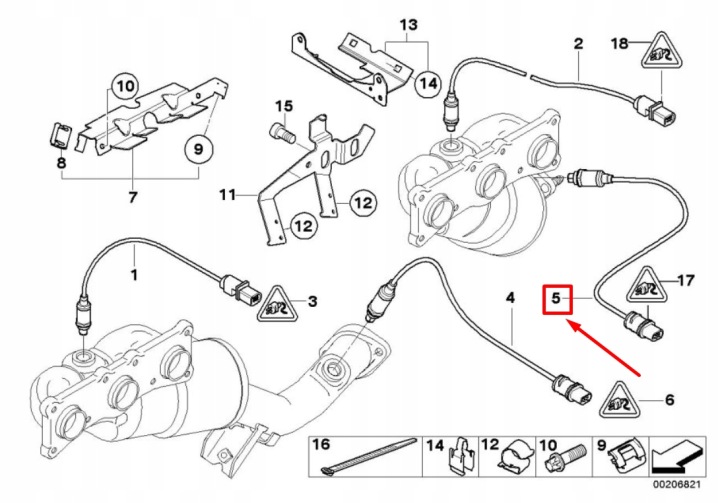 фото №6, Bmw x5 e70 задняя лямбда-зонд 7545075 11787545075 оригинальная