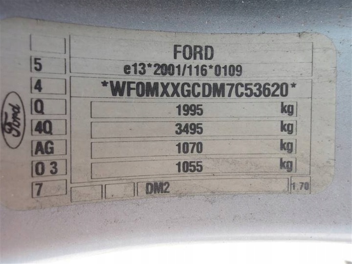 фото №5, Дверь правый зад ford focus c-max mk1