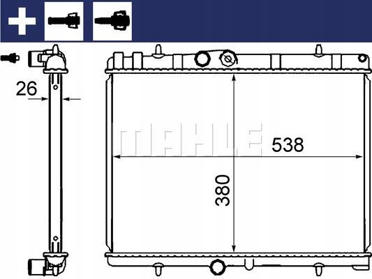 фото №11, Радиаторов c2,c3,ds3 1.4 04- mahle cr 2014 000s радиаторов, система охлаждение
