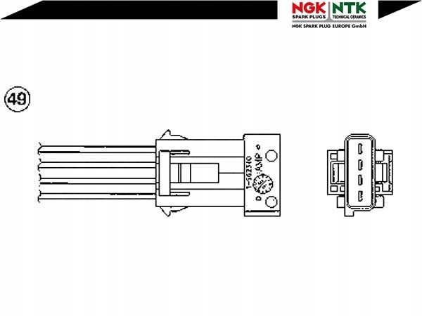 фото №2, Ngk лямбда-зонд citroen peugeot oza527-e15