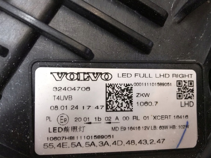 фото №12, Volvo xc60 ii рестайлінг 21- фара правий повний led eu 32404706