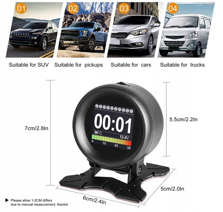 фото №7, Спідометр дисплей autool x60 obd2 check