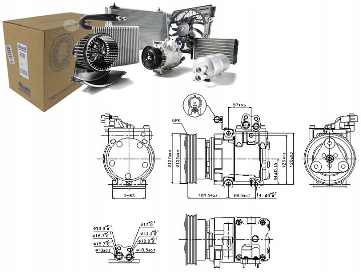 фото №1, Компрессор кондиционера hyundai accent ii getz 1.5d