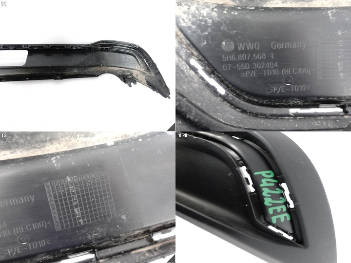 фото №12, Vw golf 8 viii 5h0 5h6 рестайлинг 24- диффузор спойлер накладка w бампер зад