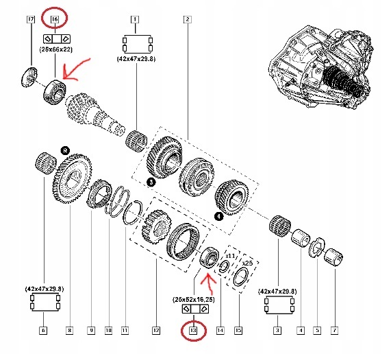 фото №7, Подшипник коробки коробки передач master iii movano 2.3 dci o
