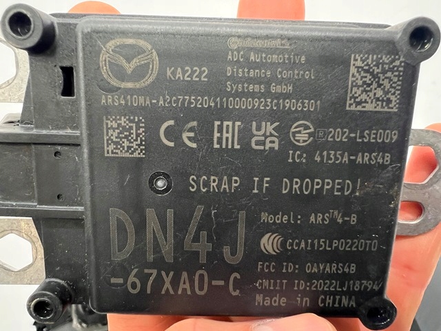 фото №3, Радар датчик mazda mx30 mx-30 22 r.- dn4j-67xa0-c