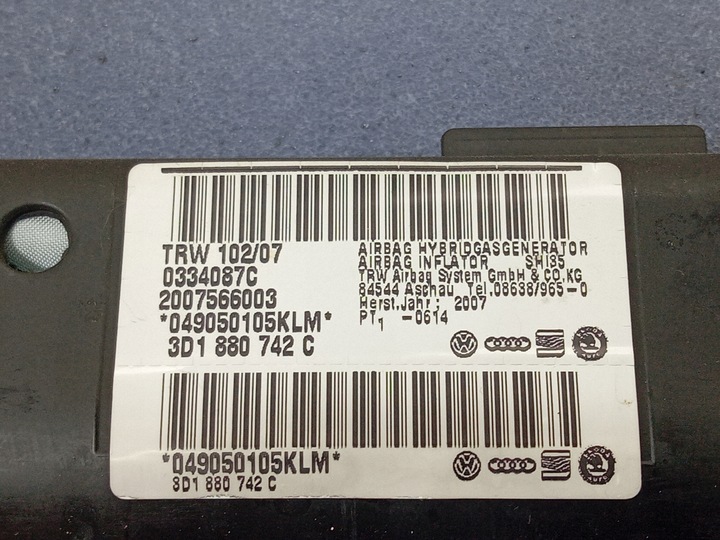 фото №5, Vw phaeton подушка безпеки шторка права 3d1880742c