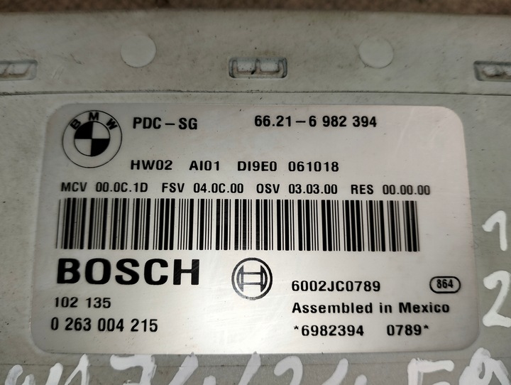фото №7, Модуль pdc парковка датчиков bmw e90 2.0d 2007r англичанин оригинальный номер 6982394 bosch