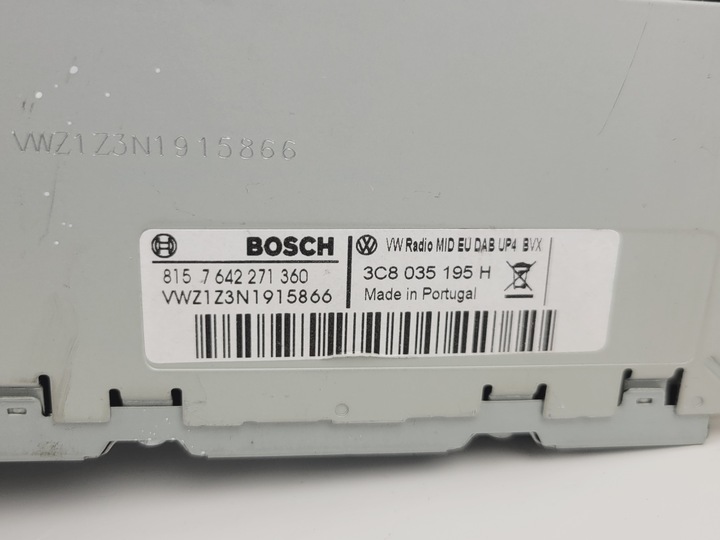 фото №10, Vw passat b6 b7 golf v vi touran радио сенсорный 3c8035195h dab з код