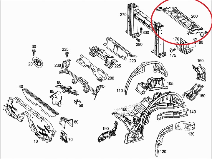 фото №1, Mercedes c-klasa w205 усилитель задние четверть