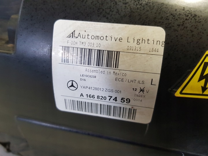 фото №15, Комплектная фара ксенон bi-xenon led левые перед mercedes ml w166