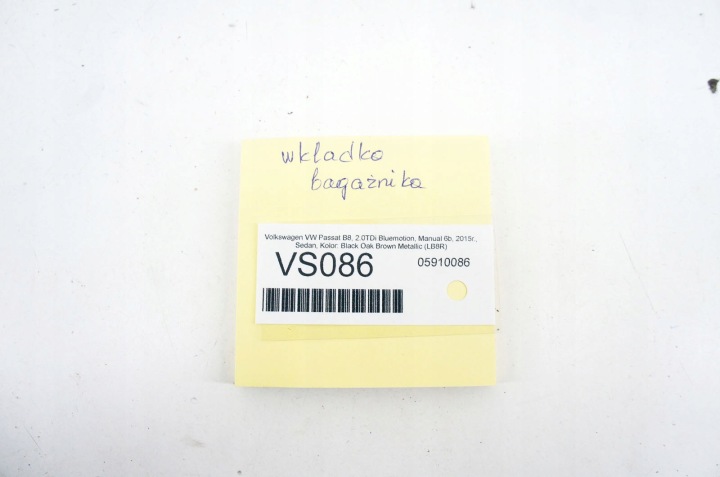 фото №8, Vs086 vw passat b8 вставка пінополістирол багажника 3g0012115h