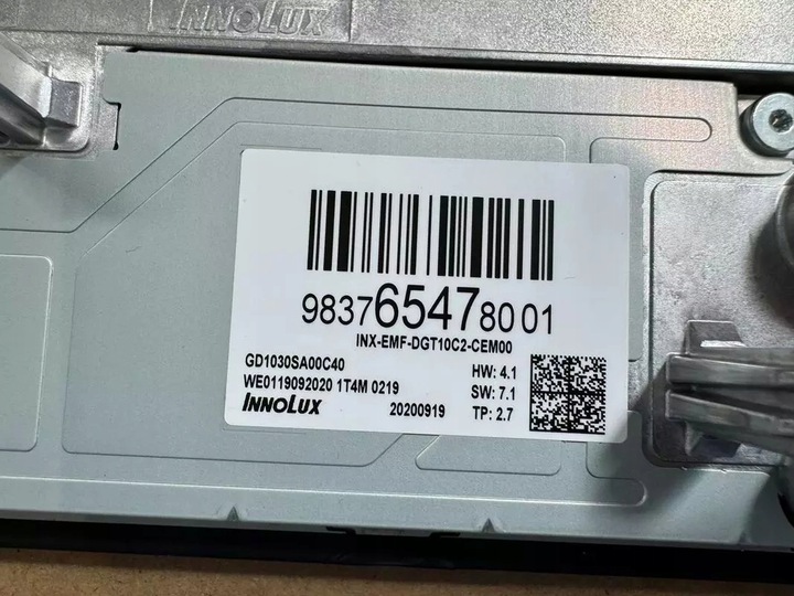 фото №8, Peugeot 308 t10 экран дисплей навигации 9837654780