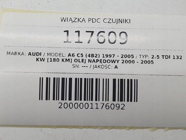 фото №9, Джгут pdc датчики паркування audi a6 c5 4b0919275b 4b0919275c 4z7971095