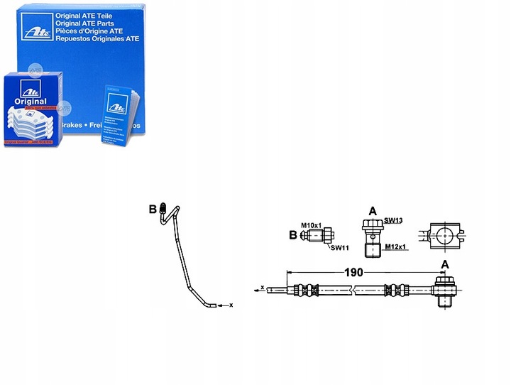 фото №1, Шланг гальмівний ate 172724b 518264