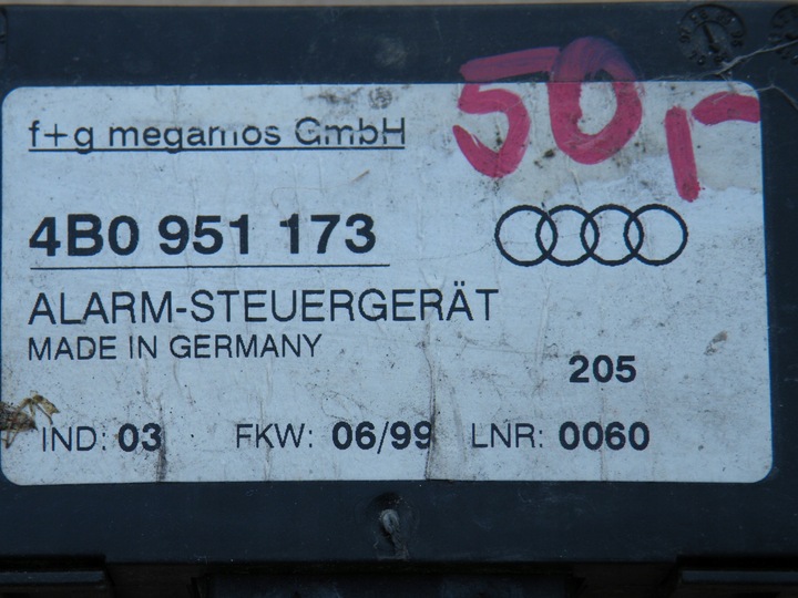 фото №13, Audi a6 c5 a4 b5 a3 8l модуль блок управления сигнализации alarm 4b0951173