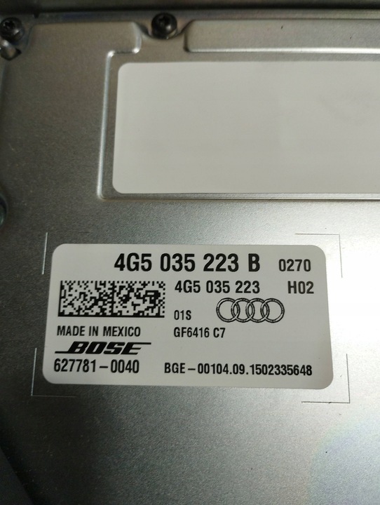 фото №12, Audi a7 4g 2016 динаміки підсилювач bose 4g5035223b