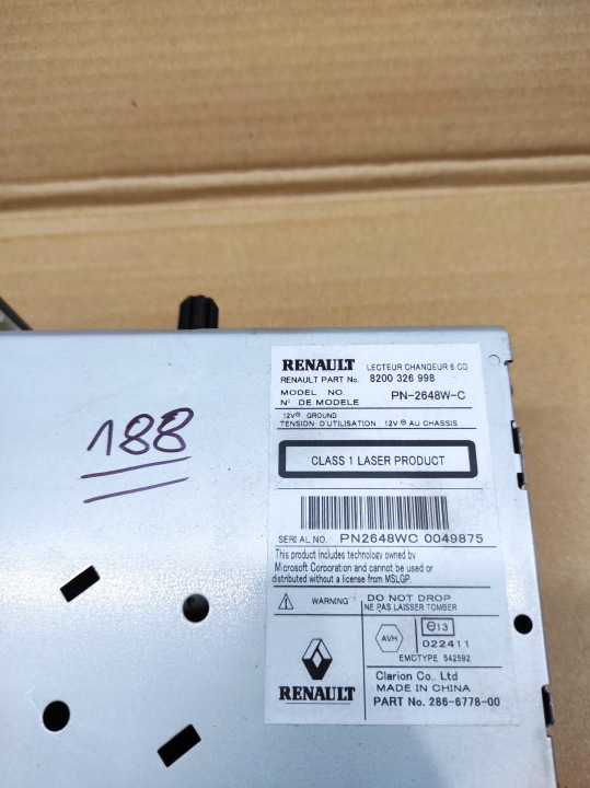 фото №8, Магнітола cd cabasse renault laguna ii рестайлінг 8200326998