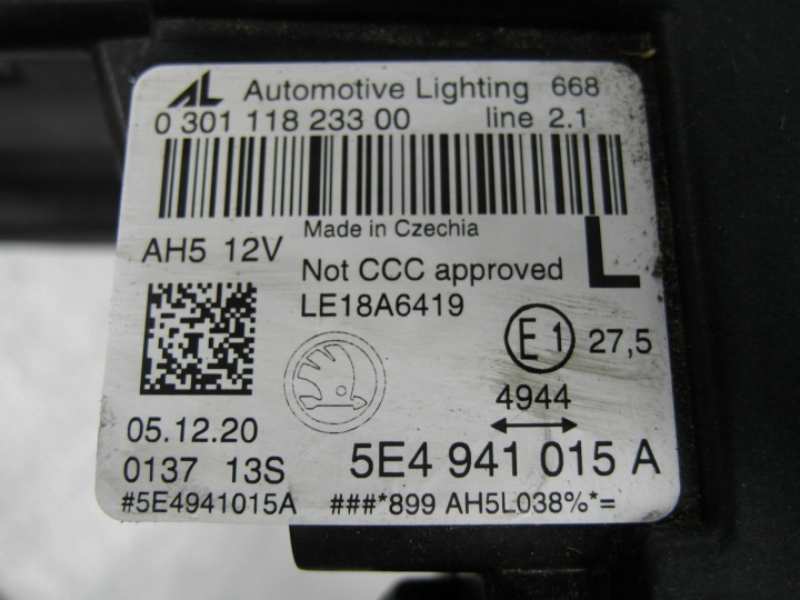 фото №11, Skoda octavia iv 4 идеальная полный led фара передняя левая 5e4941015a nr72